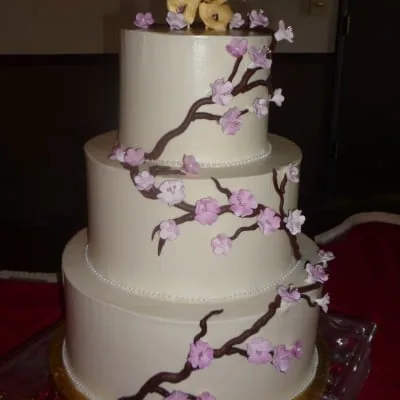 Cherry blossom branch, archived Village Bakehouse cake